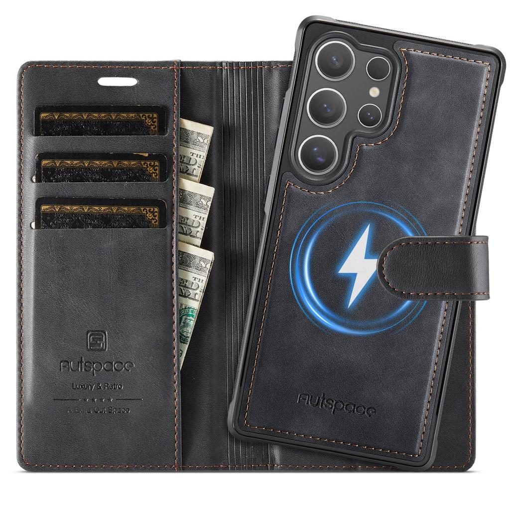 For Samsung Galaxy S26 S25 S24 Ultra Detachable Wallet Case 2 In 1 Flip Folio Card Holder RFID Blocking Kickstand Shockproof