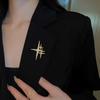 1pc Elegant Alloy Star Brooch with Rhinestone Inlay, Fashion Accessory for Women'S Dress and Sweater, Ideal for Birthday, Wedding, Mother'S Gift