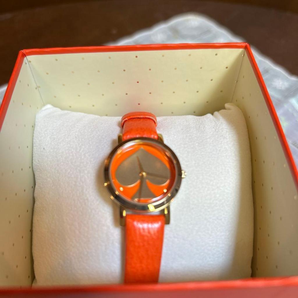 Used Beautiful Kate Spade Orange Watch with Spade Motif