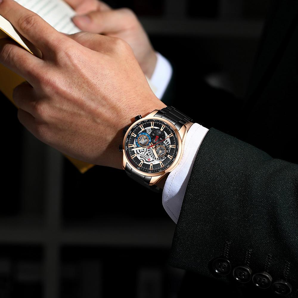 Moda Orologi da uomo Marca CURREN Cinturino in acciaio inossidabile Uomo Orologio  da polso al quarzo Casual Sport Cronografo impermeabile Luminoso Orologio  grande quadrante acquista in modo economico — spedizione gratuita,  recensioni