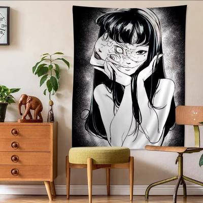 Tapestry Junji Ito Hanging Bohemian Tapestry Hanging Tarot Deck Dorm Home Decor