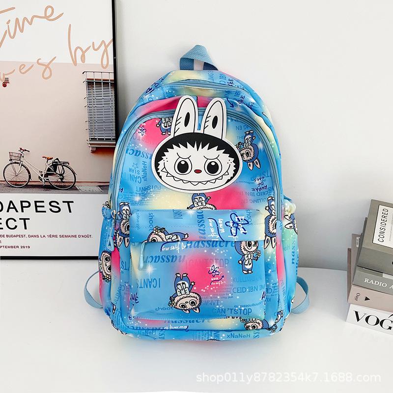 School bag new student backpack trendy large capacity high value cartoon printing casual simple backpack