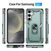 For Samsung Galaxy S25 Case PC+TPU Phone Cover with Rotary Ring Kickstand