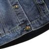 Giacca di jeans da donna taglie forti corta corta con cappuccio manica lunga capospalla casual azzurro chiaro classico vintage