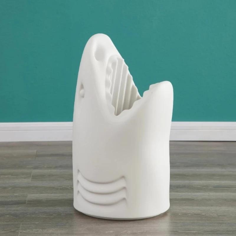 

Shark Umbrella Bucket Modern Umbrella Stand Decorative Luxury Entrance Umbrellas Storage Stands Plastic Floor Umbrellas Holder белый