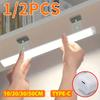 LED Motion Sensor Light Wireless LED Night Light Type C Rechargeable Light Cabinet Wardrobe Lamp Staircase Backlight For Kitchen