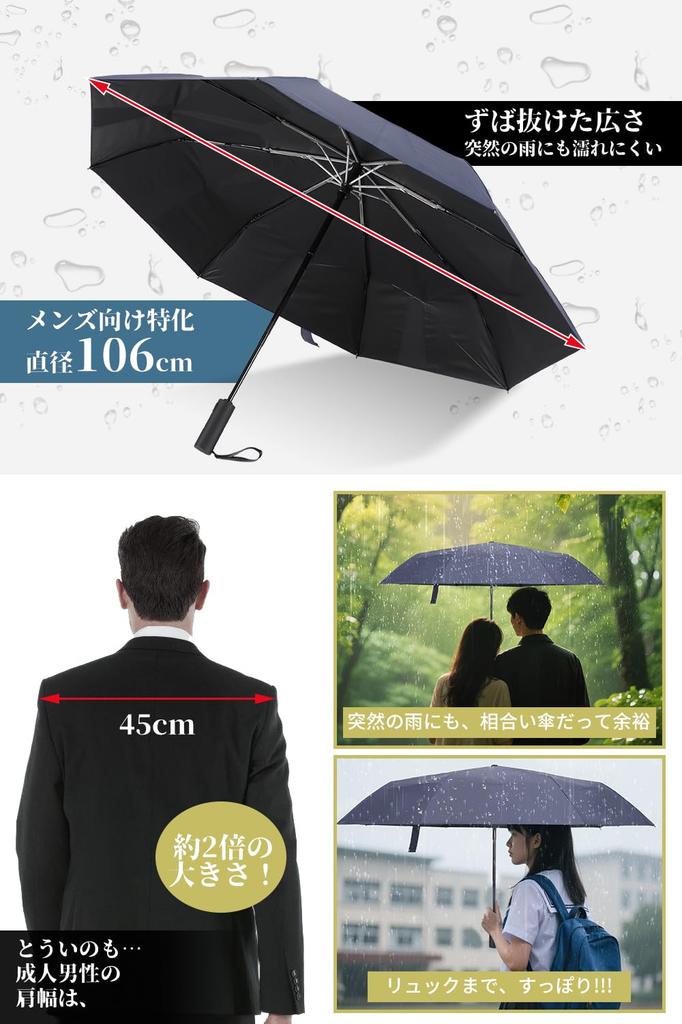 Strongest Folds in 3 Suitable for Sun and UV Light Automatic Large Rainy Season UV Heat Permanently Super Heavy 8 60cm 105cm [2025 Specifications]