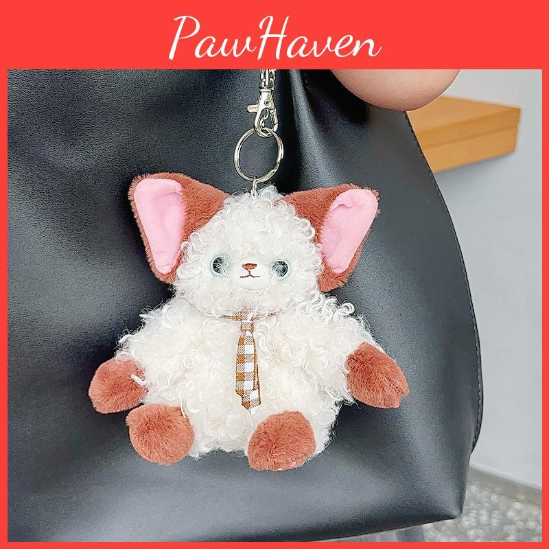 Fun Devon Plush Rex Cat Keychain Whimsical Bag Charm Accessory For Cat Lovers
