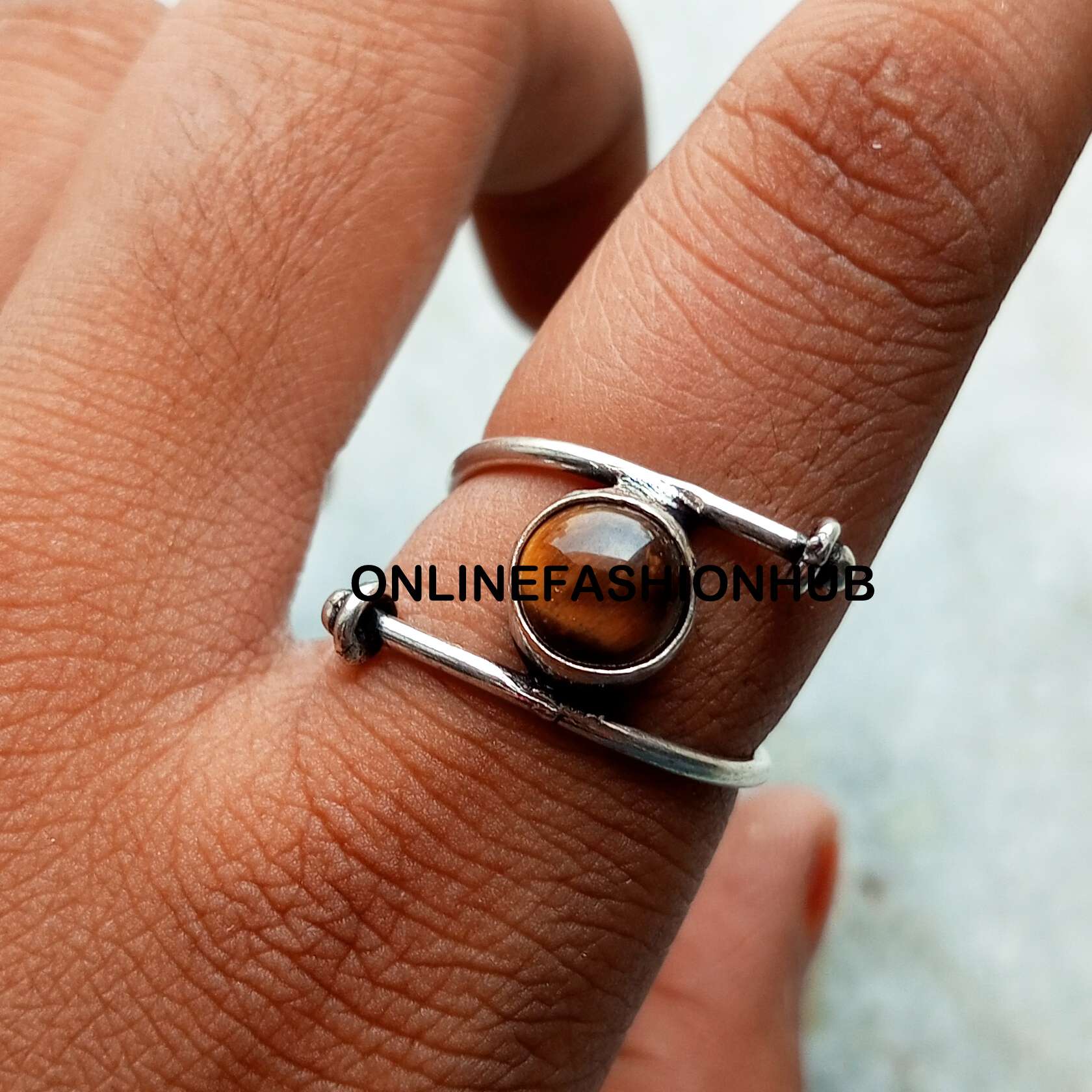 

Tiger s Eye Gemstone 925 Sterling Silver Plated Lovely Ring Jewelry NST-LR7