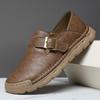Handmade Casual Leather Shoes Moccasins Men Flats Shoes Large Size 39-48