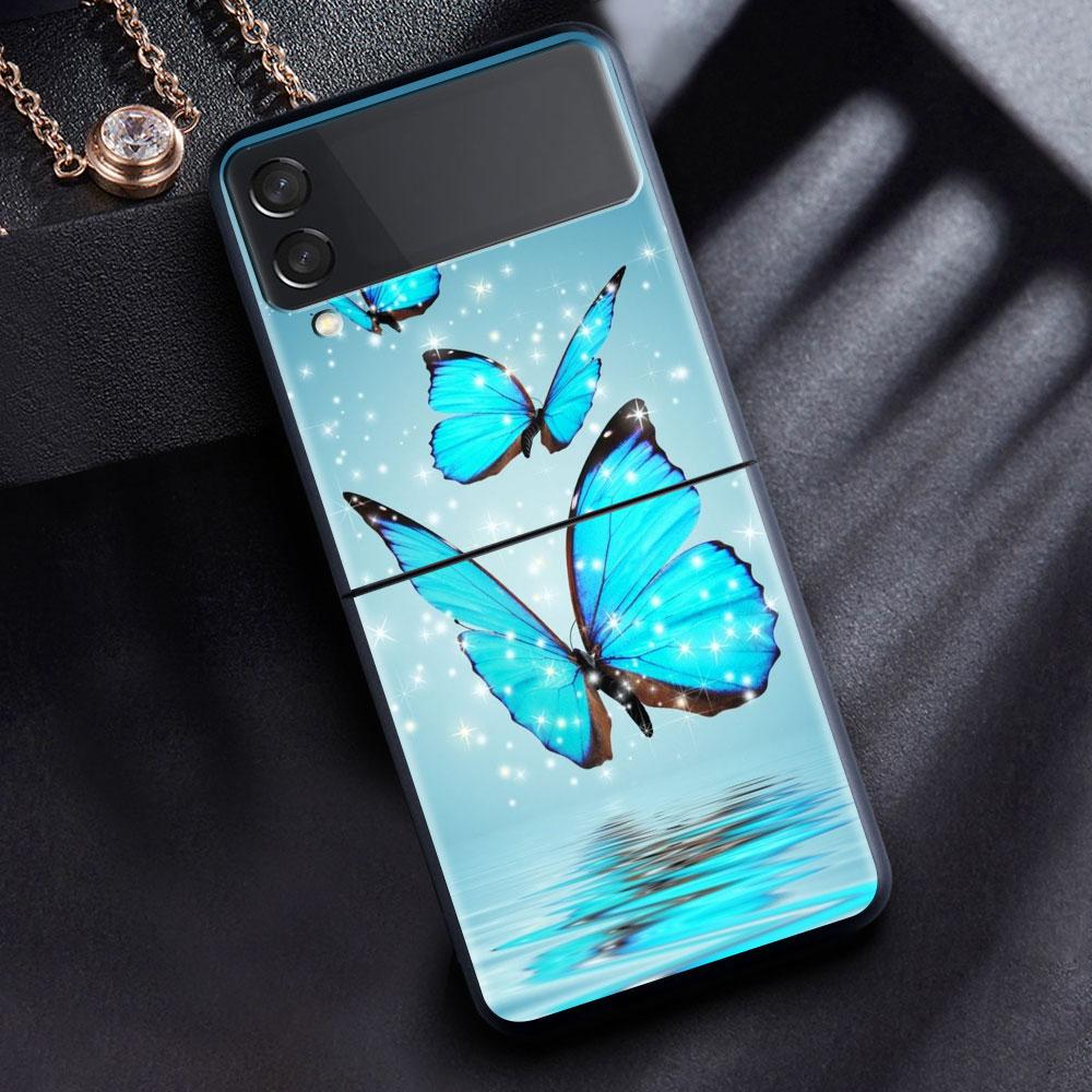 

Чехол-бабочка для Samsung Galaxy Z Flip 3, жесткий силиконовый противоударный чехол из ТПУ, роскошный чехол для телефона Samsung Z Flip3 5G