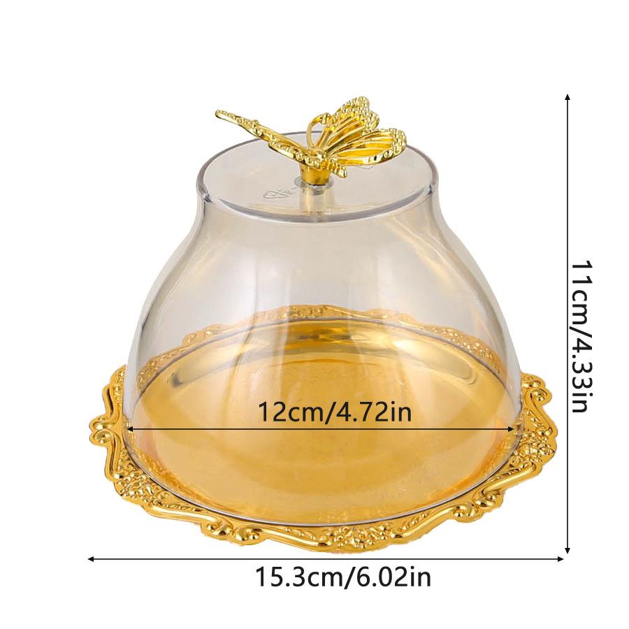 

Metal Plate Acrylic Cover Cake Stand Pastry Plate Dessert Plate Dim Sum Dish Fruit Bowl Bread Plates Display Tray Snack Plates