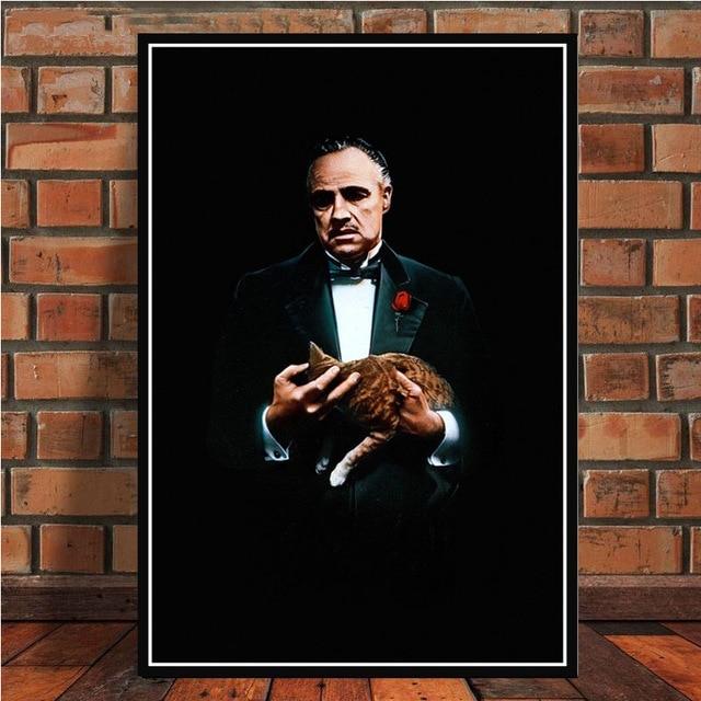 Poster Le Parrain Marlon Brando – Affiche Film Iconique KUSTOM ART 42x30 Cm Impression Qualité Premium Sans Cadre