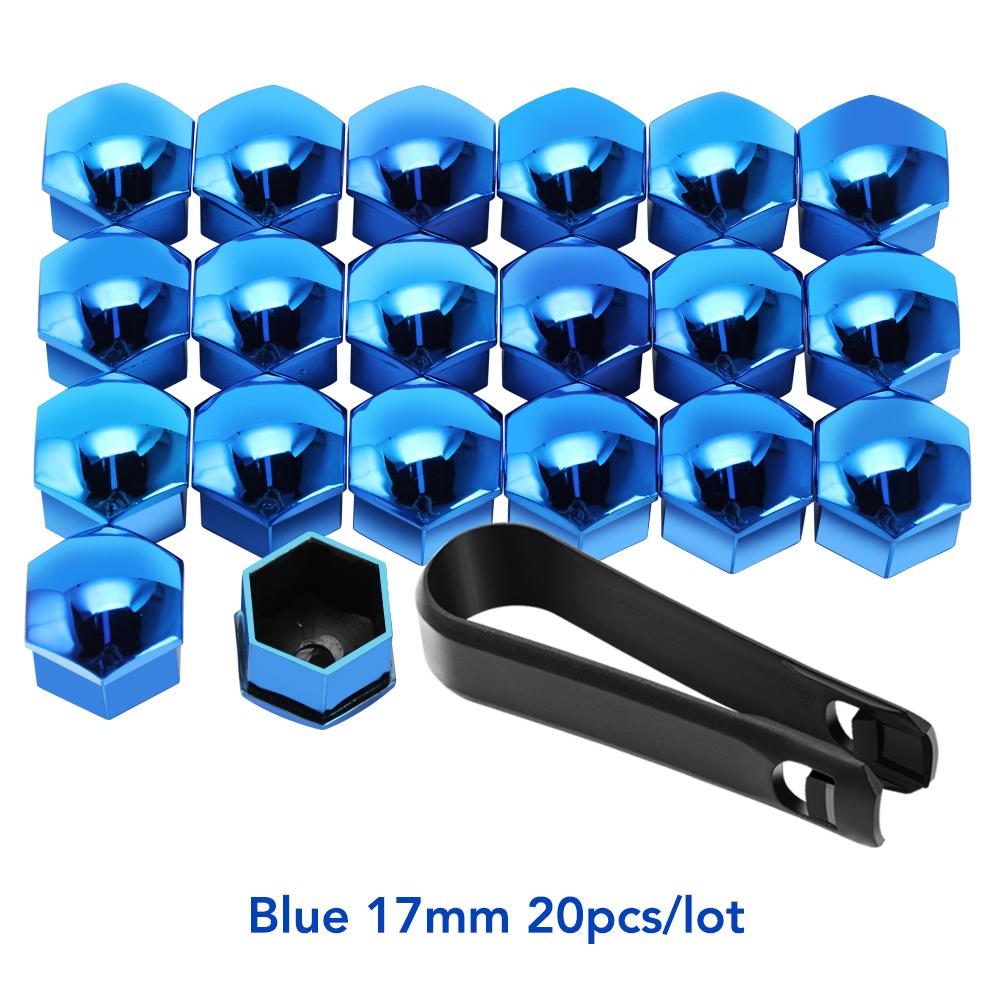 20pcs 17/19/21mm Tyre Wheel Hub Covers Wheel Nuts Covers Protection Caps Tire Wheel Screw Bolts Nut Caps Hub Screw Protector