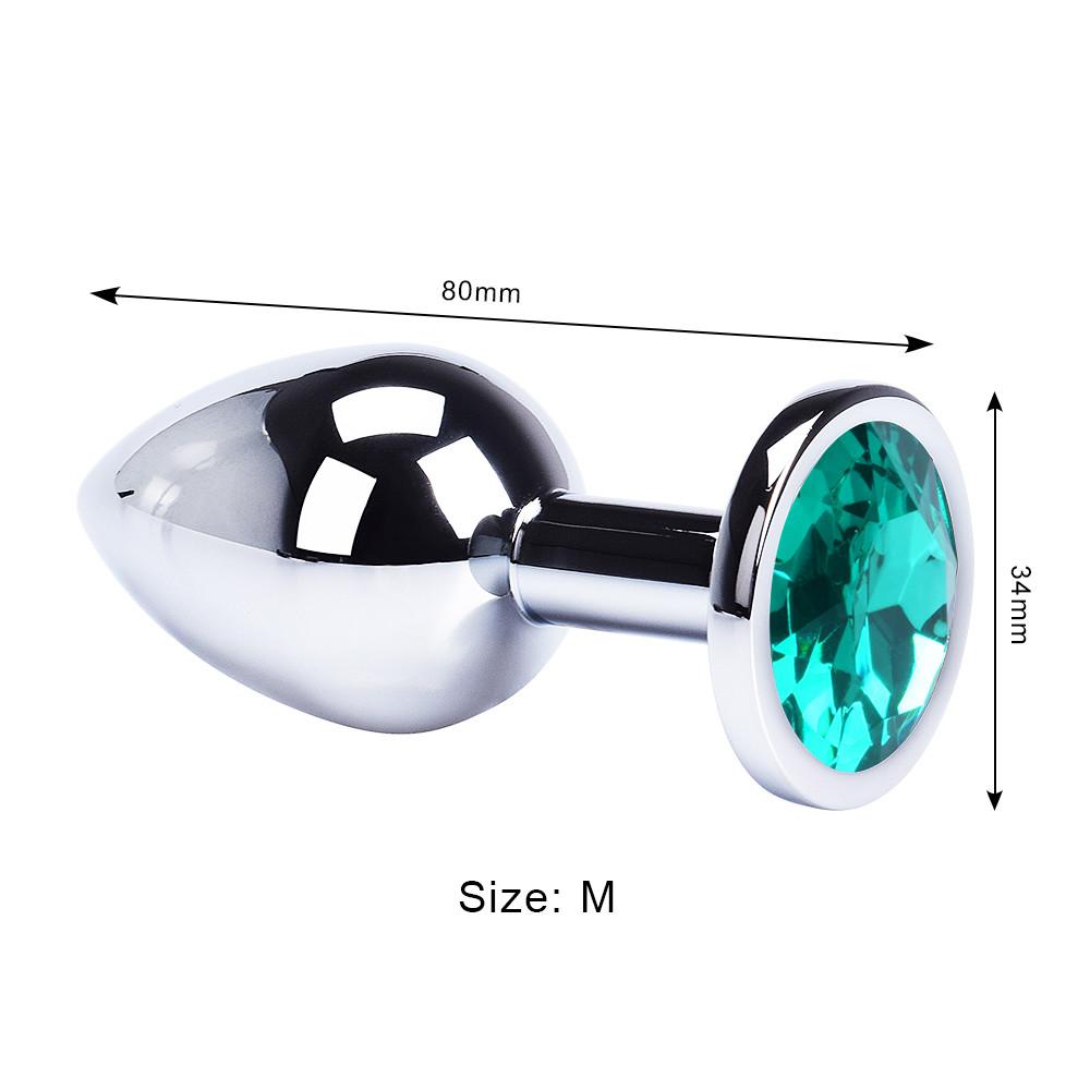 Edelstein Kristall Schmuck Runder Anal Plug Sexspielzeug Metall Edelstahl Hintern Kleiner Schwanz Schwule und lesbische Paare Glatter Dildo Anal