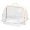 1pc Multi Purpose Transparent Storage Box Bread Tableware Spoon  Bin Portable Sealed Food Drain Rack Cleaning Box