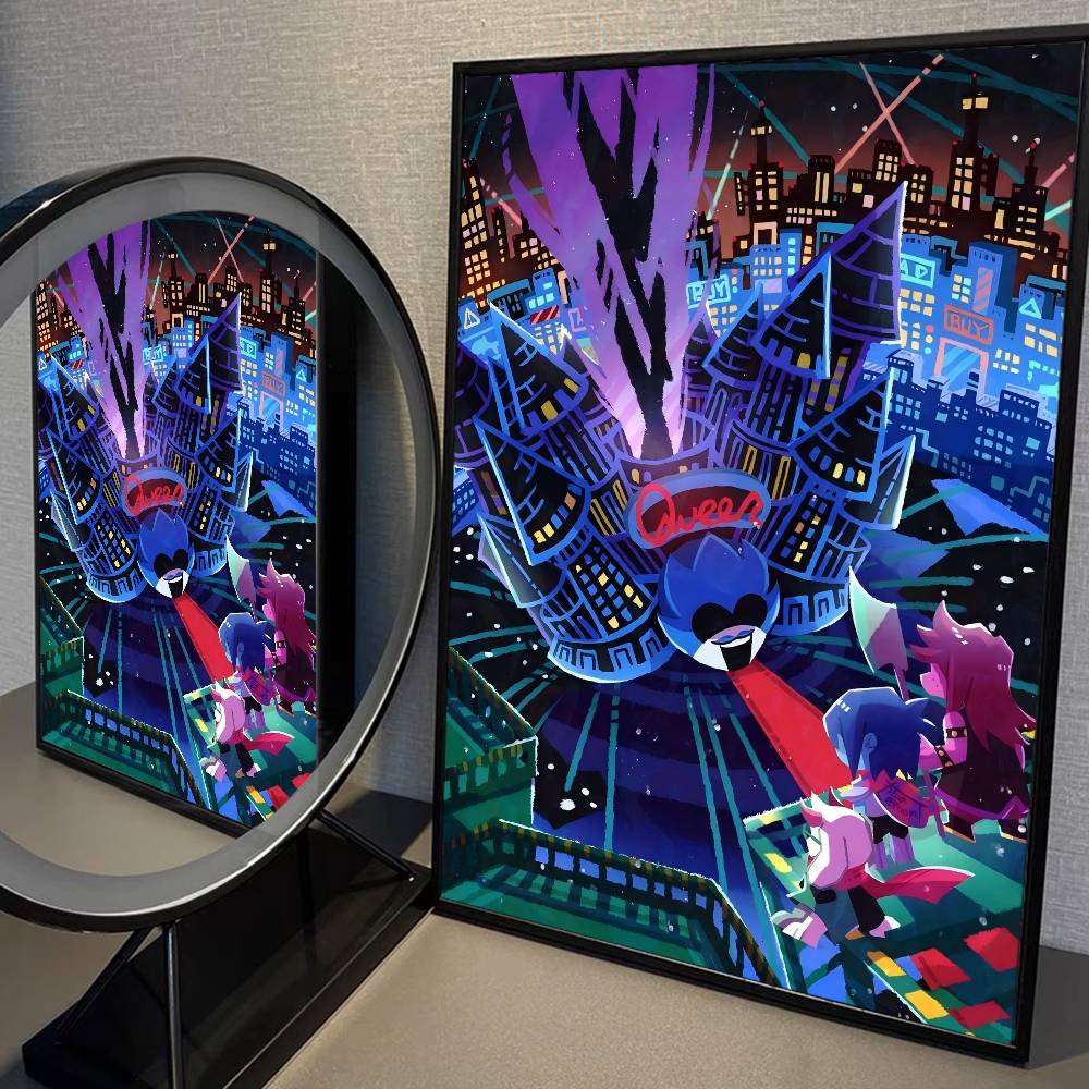 D-Deltarune Hra Anime Plakáty Lepicí Bílá Papírová Samolepka DIY Pokoj Bar Kavárna Kawaii Dekorace Pokojů
