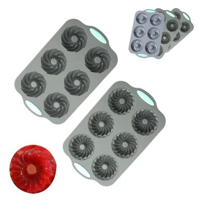 Sváteční věnec Silikonová forma Žáruvzdorná pečicí forma na dorty Mýdlo Kostky ledu Potravinářská Snadné vyjímání Výrobník na cupcakes