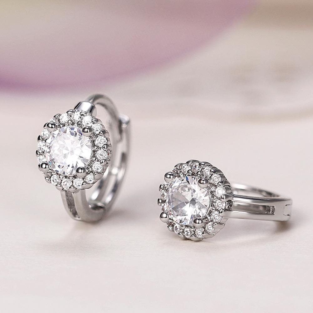 Cao Shi Mikro-Inkrustierte Zirkon Voll Diamant Kupfer und Gold Ohrringe - Modischer INS-Stil Allround-Schmuck