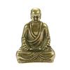Antique Brass Buddha Statue Mini Portable Brass Bodhisattva Sculpture Ornaments Home Feng Shui Decor Office Desk Decorations