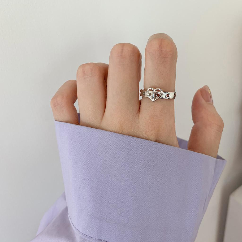 Adjustable 925 Elegant Sterling Silver Geometric Style Ring For Women Trendy