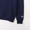 Champion Long Sleeve USA Script Size 140 Kids' Hoodie, 100% Cotton, Logo, Basic, Navy, (CK-Y103)