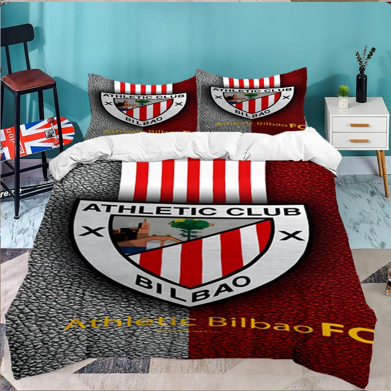 3PCS Football Athletic  Bedding set,Ideal for1pc Duvet Cover And 2pcs Pillowcases Perfect for Christmas gift,Ideal for Bedroom, Dormitory