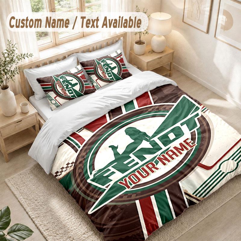 Custom Name Bedding Set 3 PiecesFendt Print Duvet Cover + 2 Pillowcases Soft Bed Decor