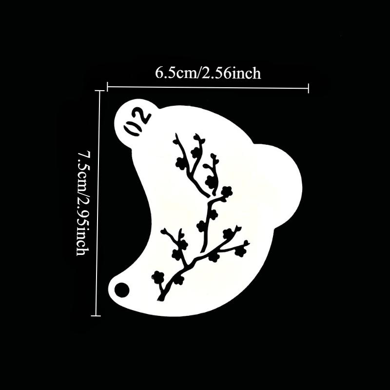 25pcs Face Painting Stencils Reusable Plastic Templates for Kids Adults Halloween Party Festivals DIY Art Design Various Pattern