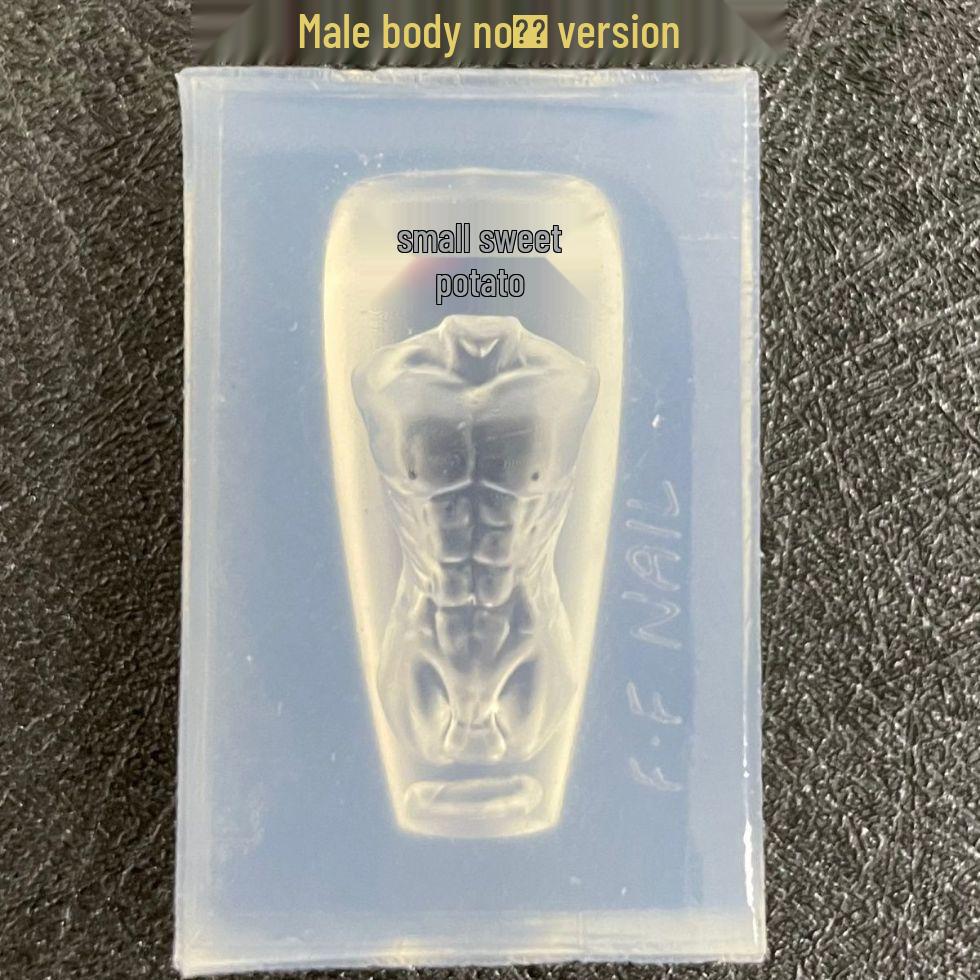 3D силиконовая форма мужского торса для высокопрозрачного нейл-арта и резьбы