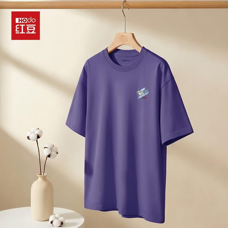 Hodo Men s Heavyweight Cotton Shark Logo T-shirt 3XL