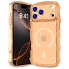 ins Style Wave For Magsafe Glitter Transparent Phone Case For iPhone 15 16 17 Pro Max Plus Lens Protection Wireless Charge Cover