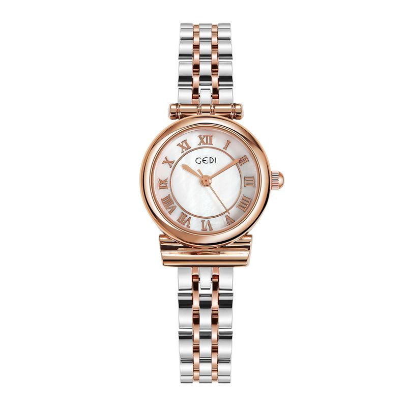 High-Value Retro Roman Dial Casual Quartz Waterproof Steel Belt Watch