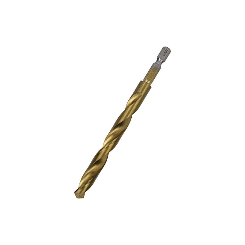 SK11 Hex Shank Steel Drill Bit, Standard Length, 10.0mm