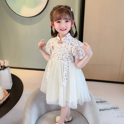ילדה Hanfu בסגנון סיני בד שמלת קיץ עתיקה חליפת טאנג סופר תלבושות פיה שמלת ילדה קטנה בתולת ים נסיכת חצאית תחתון