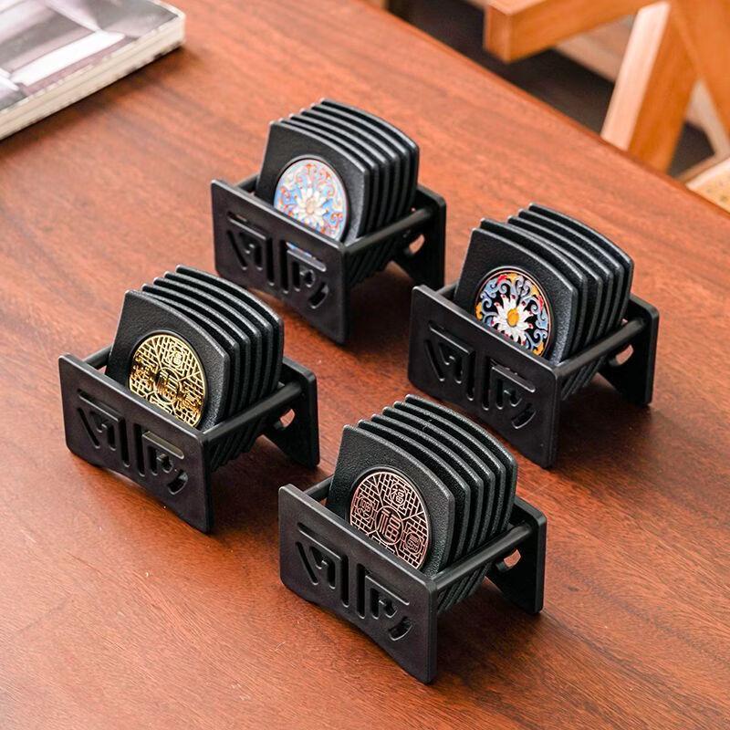New Chinese Style Coaster Set with Holder