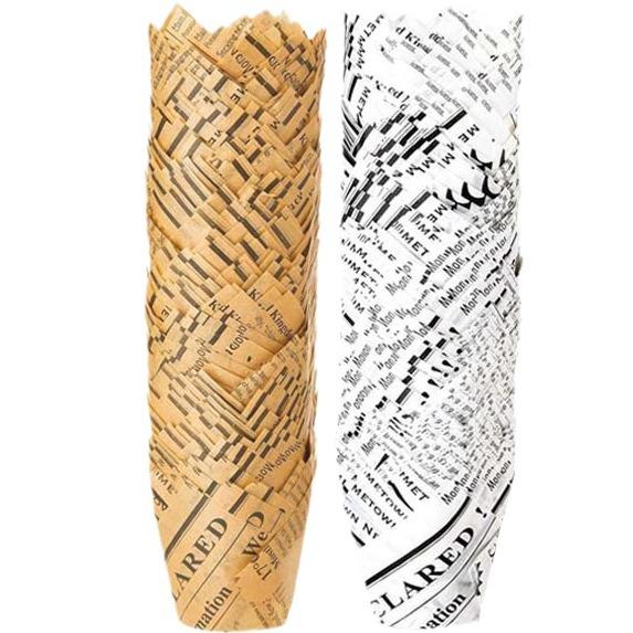 Tulip Cupcake Wrapping Paper Oil-Proof Bread Holder Newspaper Cup Printing English Goblet Of Fire 200