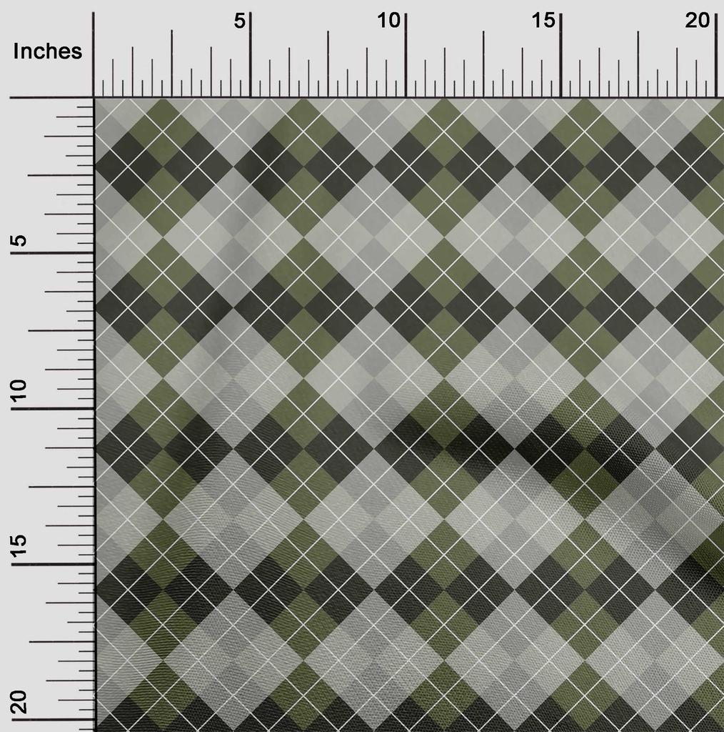 oneOone Cotton Flex Bright Red Fabric Argyle Check Dress Material Fabric Print Fabric By The Yard 40 Inches