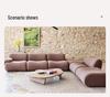 Retro Style Modular Fabric Sofa - Small Apartment Compressed Sofa with Full Sponge Cushion