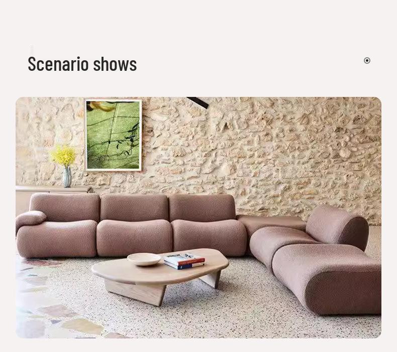 Retro Style Modular Fabric Sofa - Small Apartment Compressed Sofa with Full Sponge Cushion