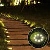 1/4Pack Solar Lights Outdoor 8 LEDs Disk Underground Lamp Spotlight Buried Solar Light for Home Garden Lawn Yard Decoration