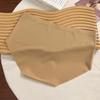Korean Style Seamless Mid-Waist Women's Thongs: Ice Silk, Antibacterial, Skin-Friendly, Solid Color