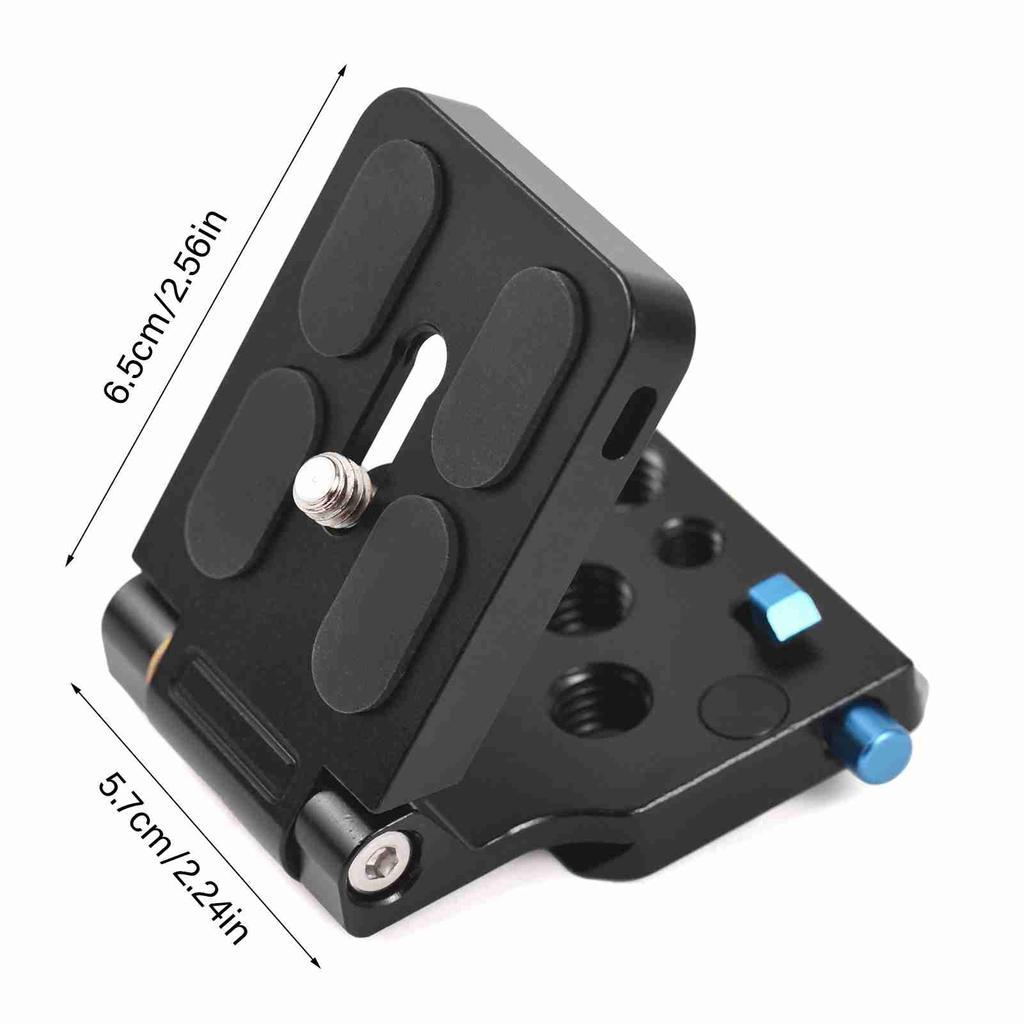 Quick Release Plate Aluminium Alloy Foldable L Shaped Camera Quick Release Plate with 1 4in and 3 8in Screw Hole for
