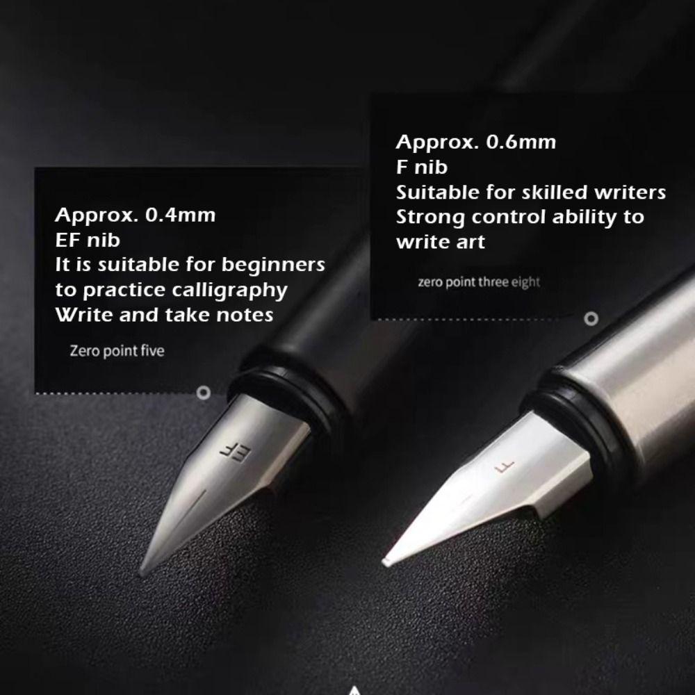 Stainless Steel Fountain Pen 0.38/0.5mm Writing Pen Simple Calligraphy Pen  Students