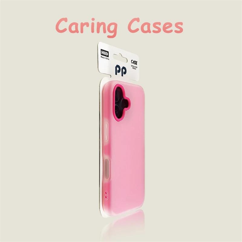 

For iPhone 17 Pro Max Case Gray Black Matte Skin-Feel Jelly 2-in-1 Shockproof Minimalist Couple with iPhone 16 15 14 13 12 11 iPhone 15 Pro Max рожевий червоний колір