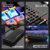 104-Key Blue/Red Switch Mechanical Keyboard with Mixed Lighting for Gaming and Office Use