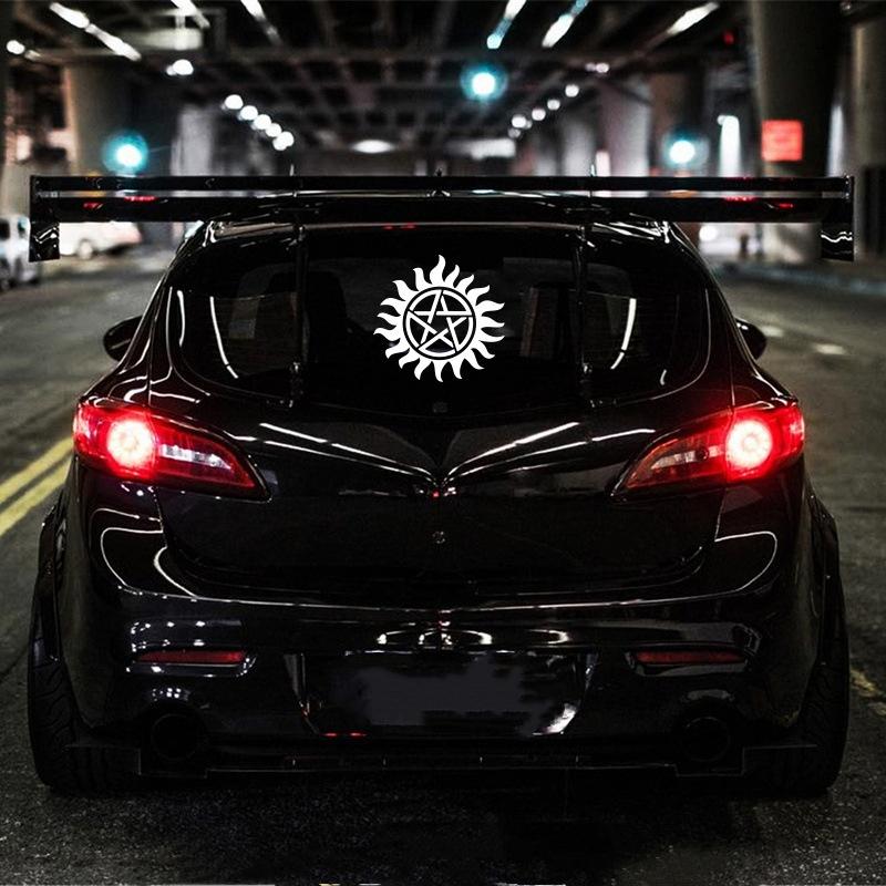 Pentagram Creative Car Stickers Supernatural Reflective Vinyl Decals