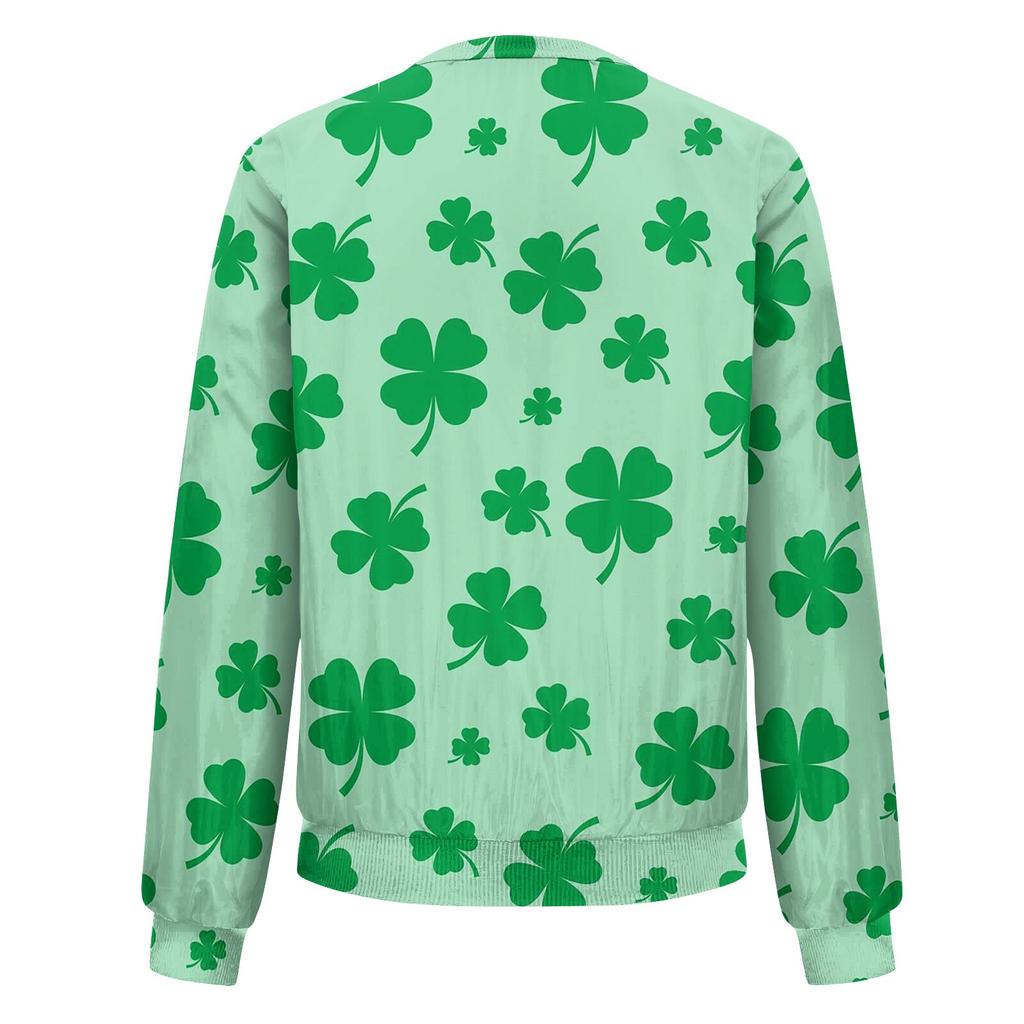 Dámské bundy s dlouhým rukávem lehký zip krátký vánoční potisk bunda ležérní prošívaná bunda s kapsami