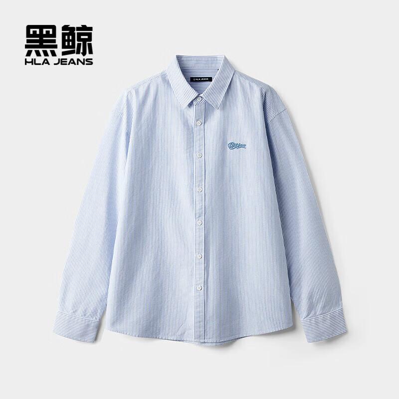 Black Whale Men s Relaxed Fit Striped Long-Sleeve Shirt L