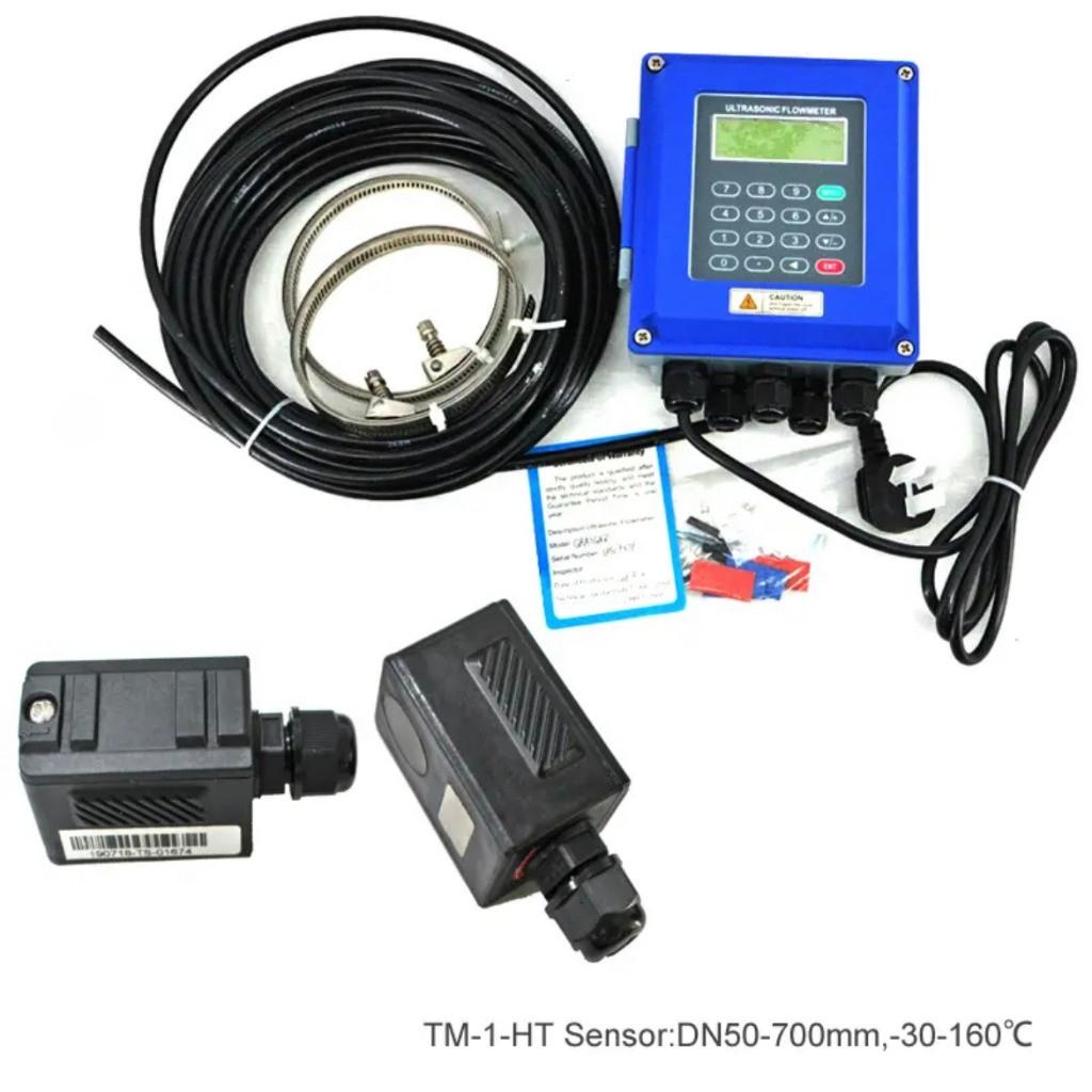 TUF-2000B Portable Digital Water Liquid Flow Meter Wall Mounted Clamp On Ultrasonic Flowmeter